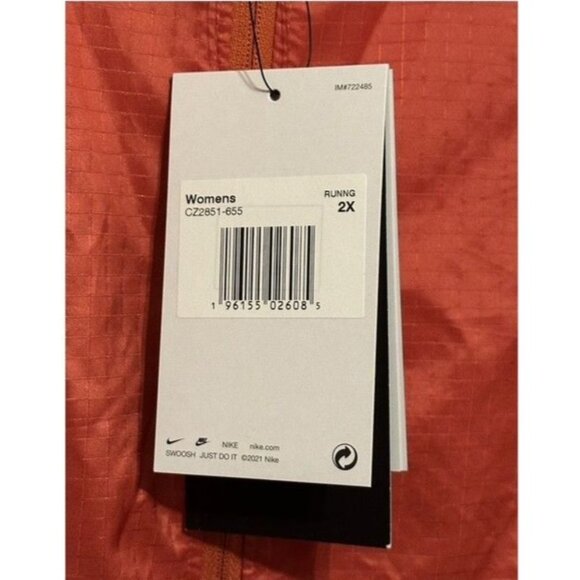 Nike Running Repel Reflective Jacket CZ2851-655 Rose Women 2X (XXL) NEW with TAG - Picture 5 of 15